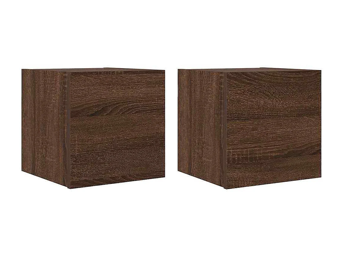 Meubles TV muraux multimédia marron 30.5 x 30 x 30 cm 02_0028965