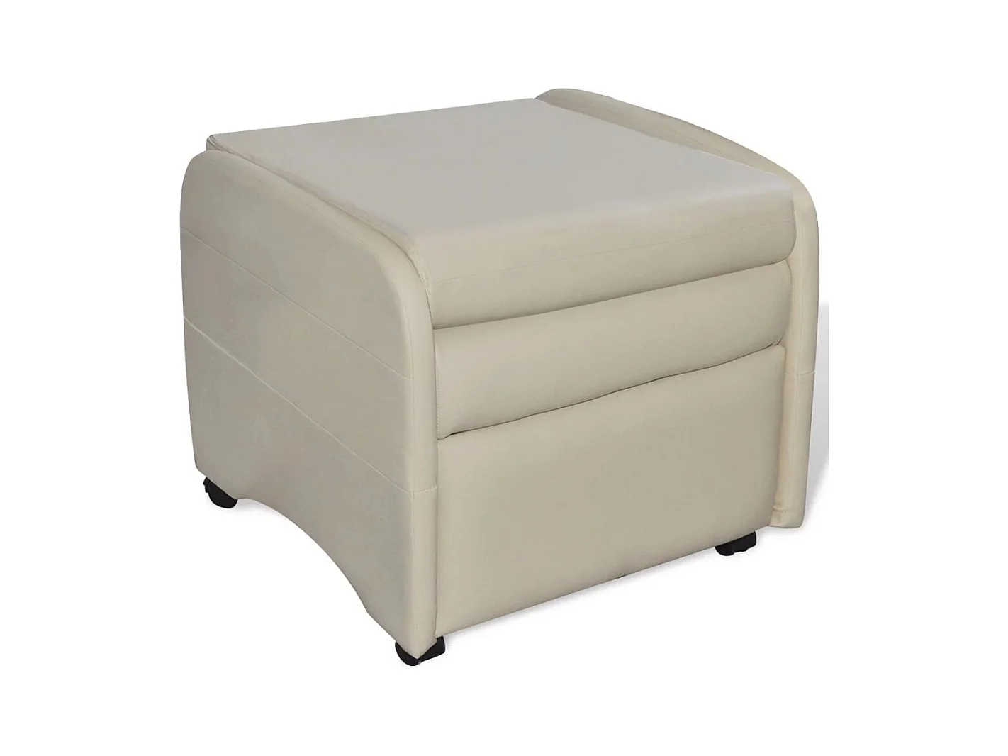 Fauteuil chaise siège lounge cuir crème 65 x 83 x 101 cm 1102065/3