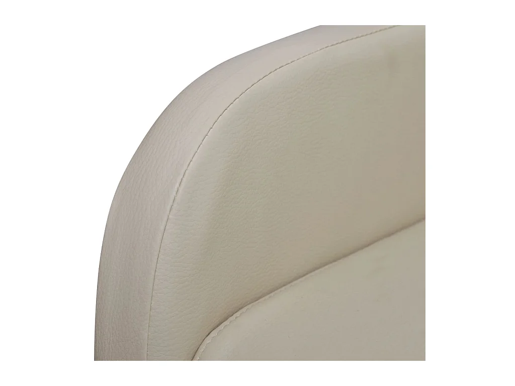 Fauteuil chaise siège lounge cuir crème 65 x 83 x 101 cm 1102065/3