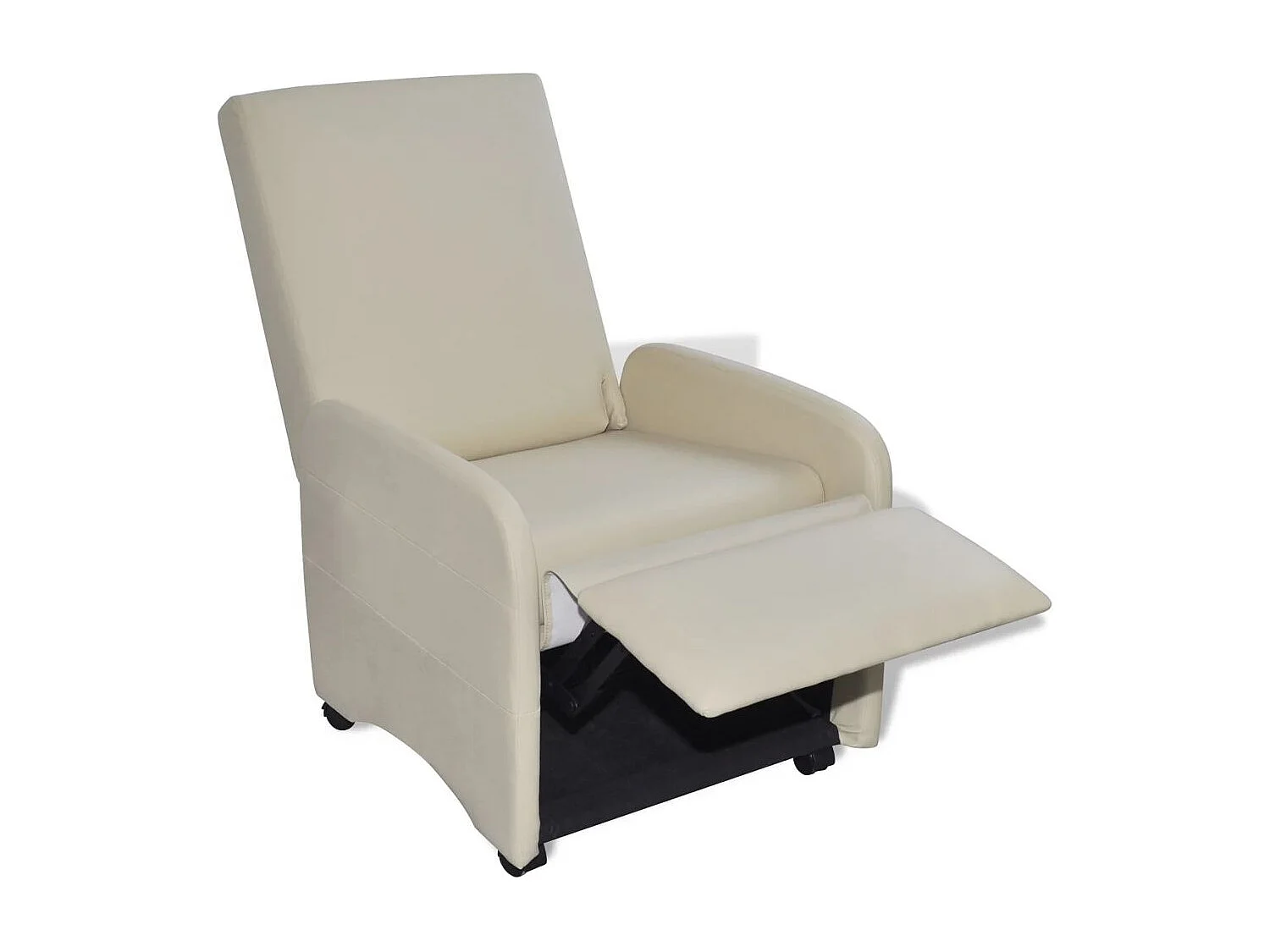 Fauteuil chaise siège lounge cuir crème 65 x 83 x 101 cm 1102065/3