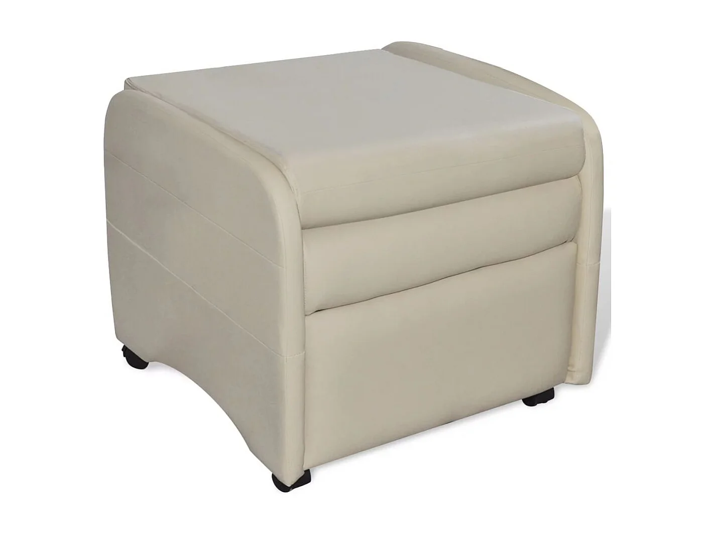 Fauteuil chaise siège lounge cuir crème 65 x 83 x 101 cm 1102065/3