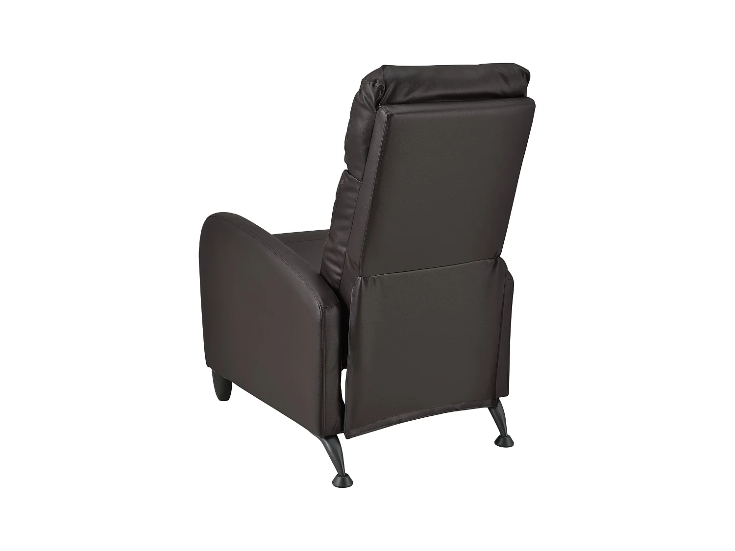 Poltrona relax con schienale reclinabile e poggiapiedi rivestimento marrone 102 cm 03_0005211