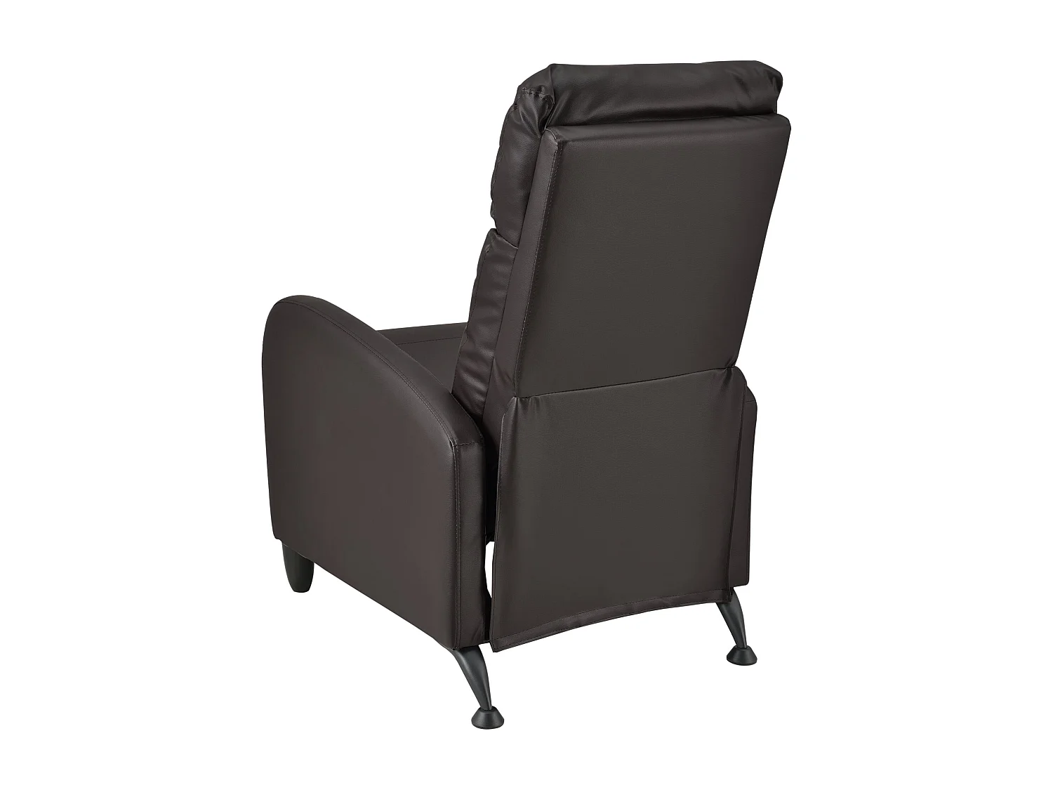 Poltrona relax con schienale reclinabile e poggiapiedi rivestimento marrone 102 cm 03_0005211