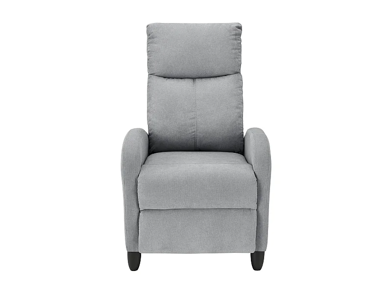 Poltrona relax con schienale reclinabile e poggiapiedi rivestimento tessile grigio chiaro 03_0005213