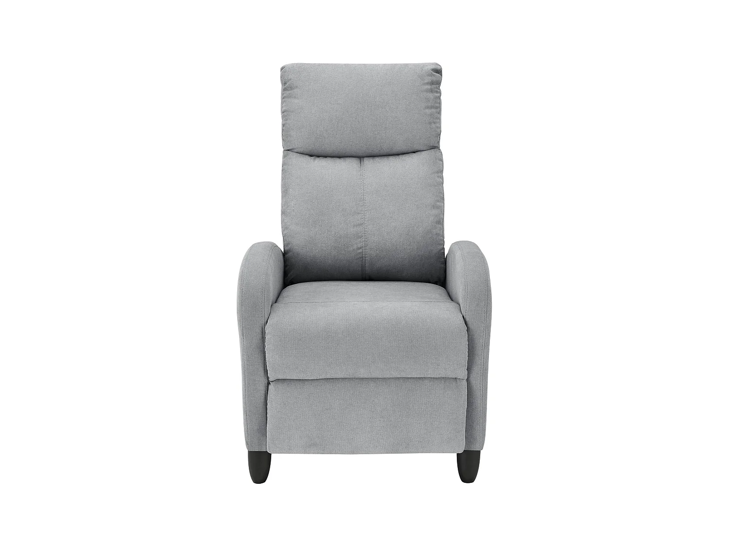 Poltrona relax con schienale reclinabile e poggiapiedi rivestimento tessile grigio chiaro 03_0005213