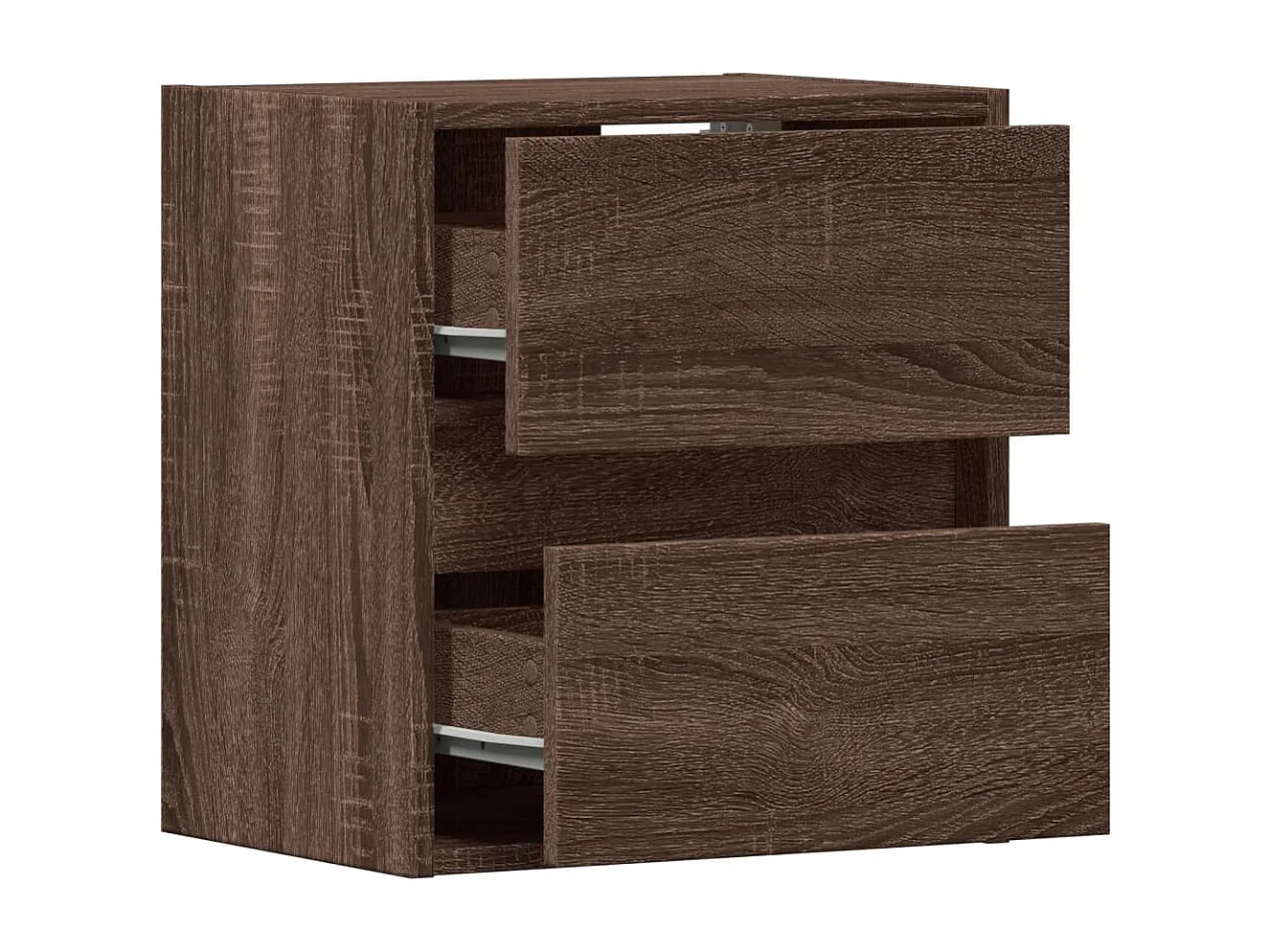 Mobile TV a parete scaffale multimediale credenza TV sala da pranzo soggiorno camera da letto luci LED 2 pezzi rovere 41 x 31 x 45 cm marrone 02_0029163