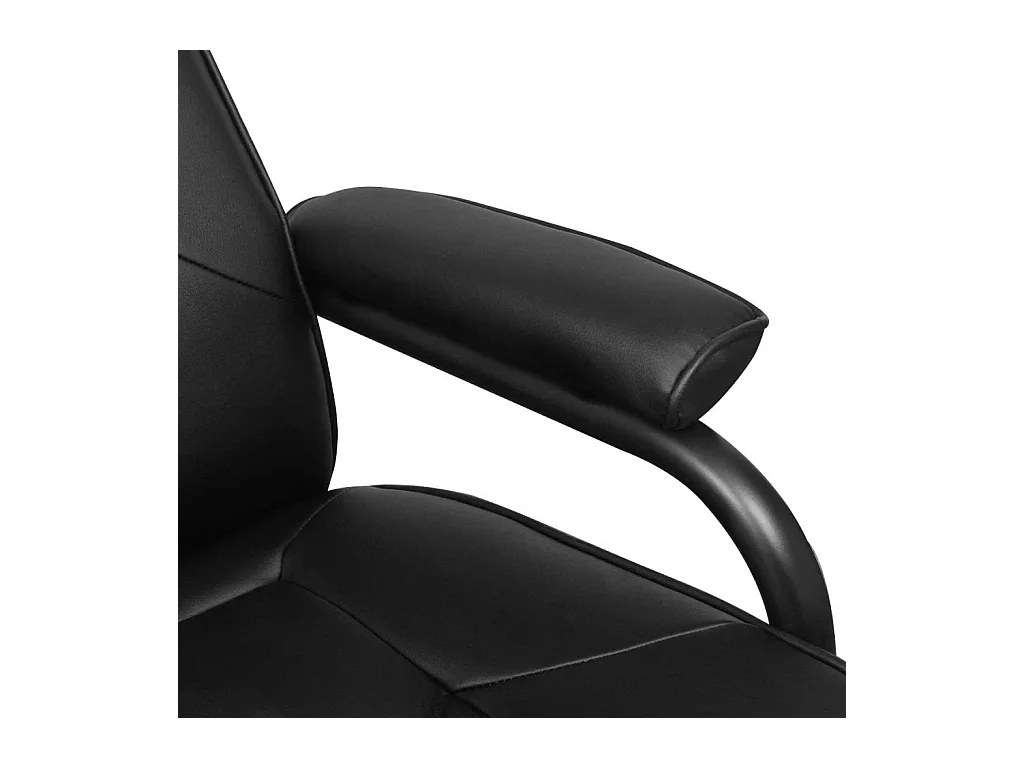 Sillón sillón asiento de salón sofá club de diseño salón con reposapiés cuero sintético negro 1102063/4