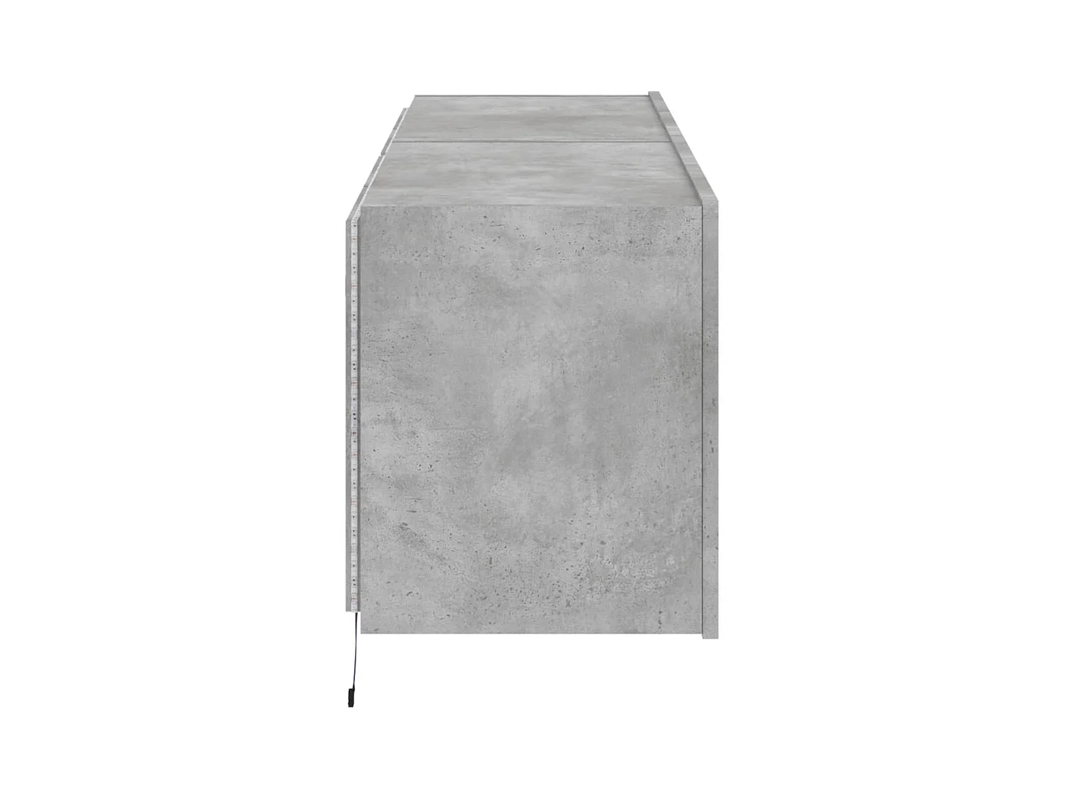 Mueble de TV de pared estante multimedia aparador de televisión TV comedor salón dormitorio y luces LED 2 piezas 60 x 35 x 41 cm gris 02_0029133