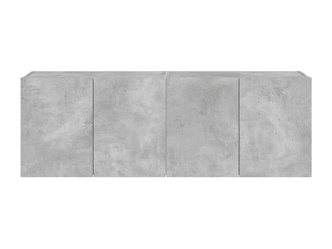 Mueble de TV de pared estante multimedia aparador de televisión TV comedor salón dormitorio y luces LED 2 piezas 60 x 35 x 41 cm gris 02_0029133