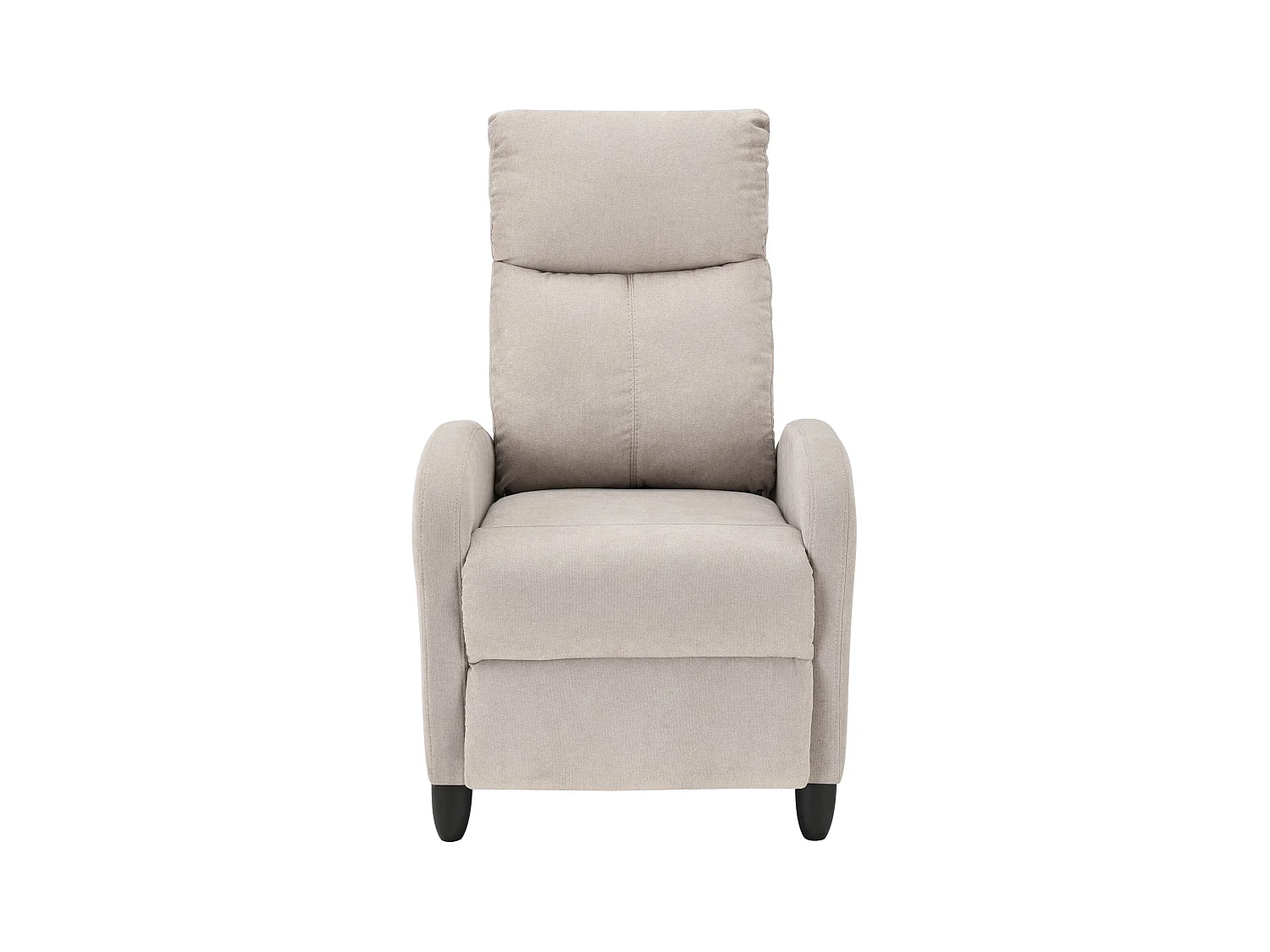 Poltrona relax con schienale reclinabile e poggiapiedi rivestimento tessile 102 cm marrone 03_0005215