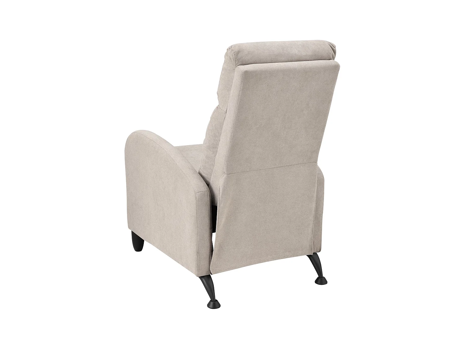 Poltrona relax con schienale reclinabile e poggiapiedi rivestimento tessile 102 cm marrone 03_0005215