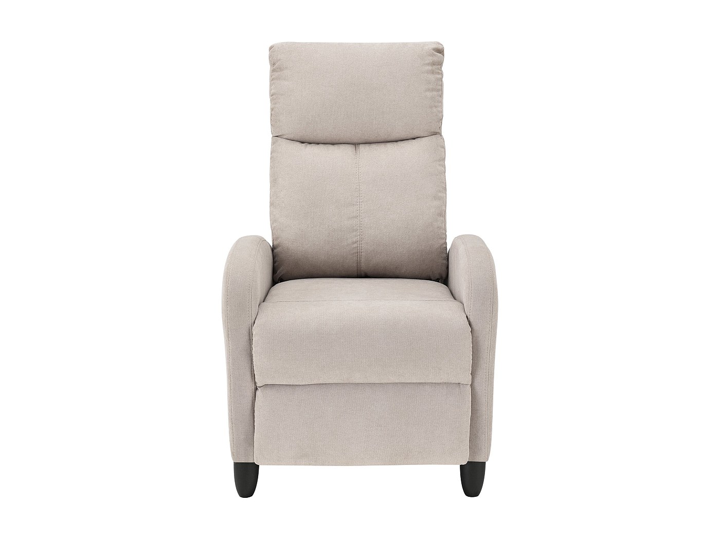 GDFStudio Christopher Knight Home Mervynn Poltrona Reclinabile, Tessuto Crema, Stile Mid-Century, Gambe In Legno Di Faggio