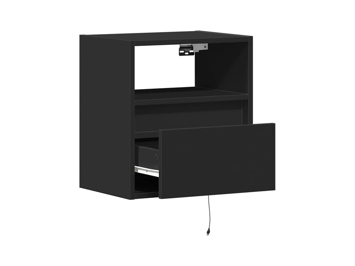 Meubles TV muraux multimédia noire 41 x 31 x 45 cm 02_0029107