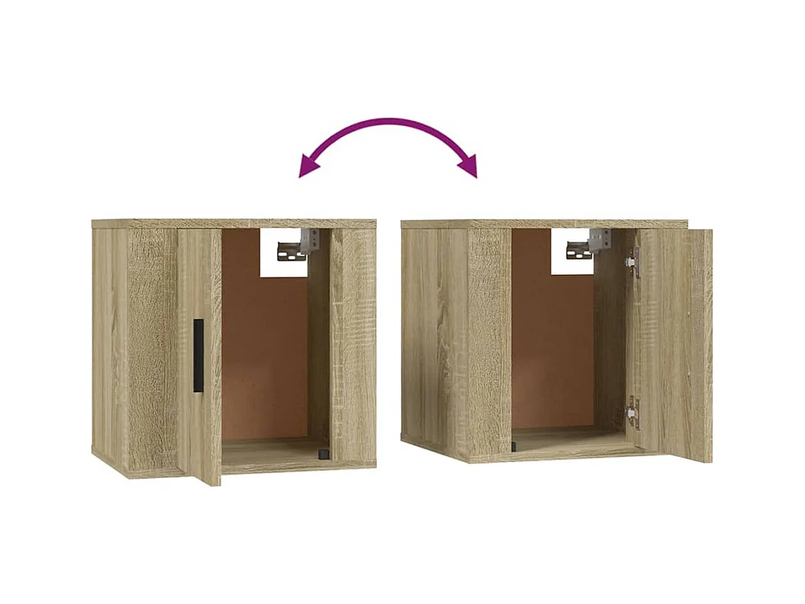 Mueble TV de pared estante para televisión multimedia buffet de televisión comedor salón dormitorio 2 piezas roble sonoma 40 x 34,5 x 40 cm marrón 02_0028994