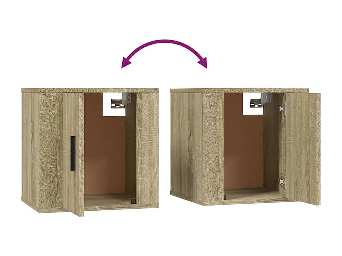 Meubles TV muraux multimédia marron 40 x 34.5 x 40 cm 02_0028994