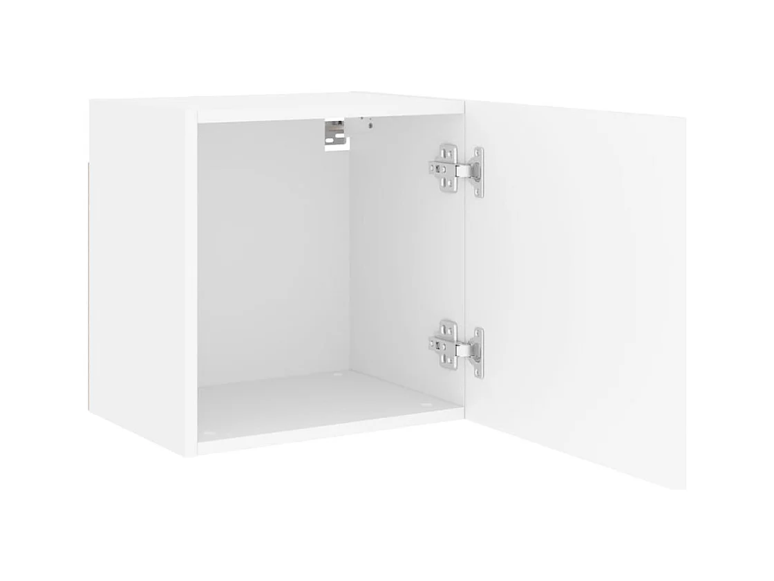 Meubles TV muraux multimédia bois blanc 40.5 x 30 x 40 cm 02_0028915