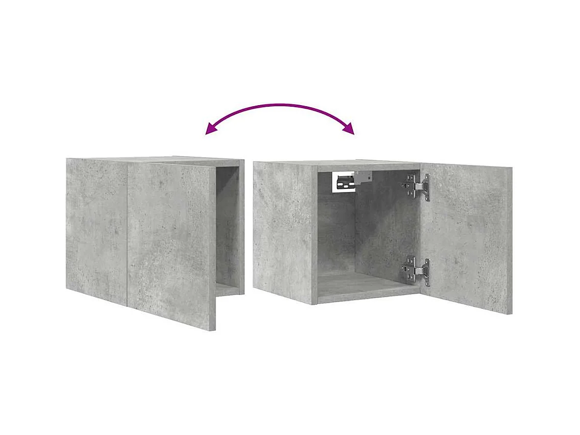 Meubles TV muraux multimédia grise 30.5 x 30 x 30 cm 02_0028904