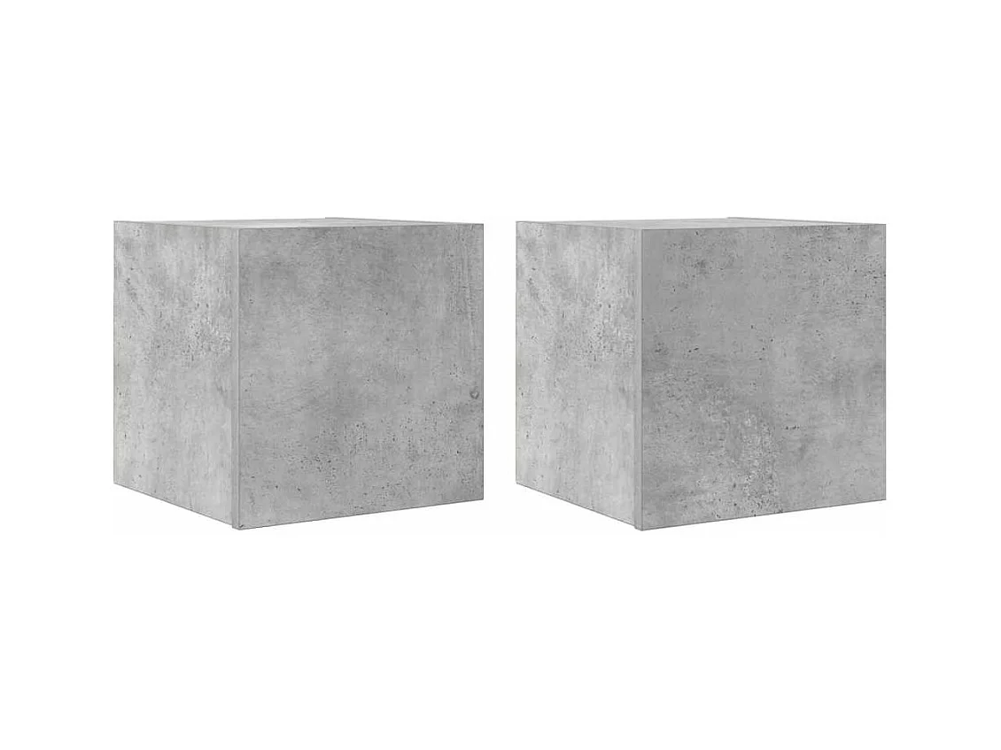 Mobile TV a parete scaffale per televisione multimediale televisione buffet sala da pranzo soggiorno camera da letto 2 pezzi 30,5 x 30 x 30 cm grigio 02_0028904