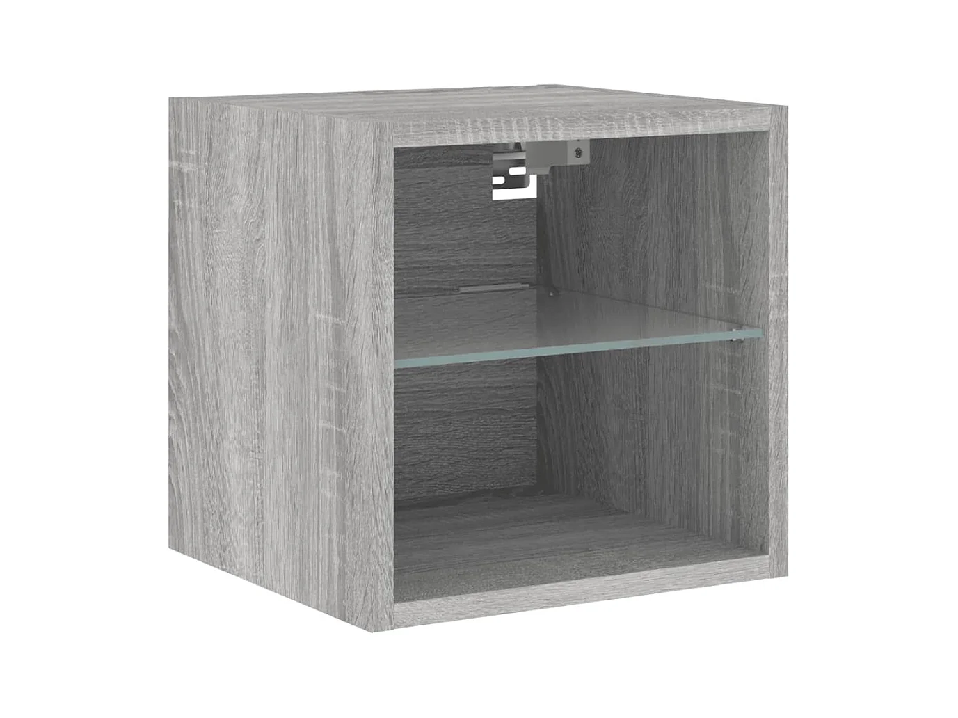 Mueble TV de pared estantería multimedia aparador televisión TV comedor salón dormitorio y luces LED 2 piezas sonoma 30 x 28,5 x 30 cm gris 02_0029147