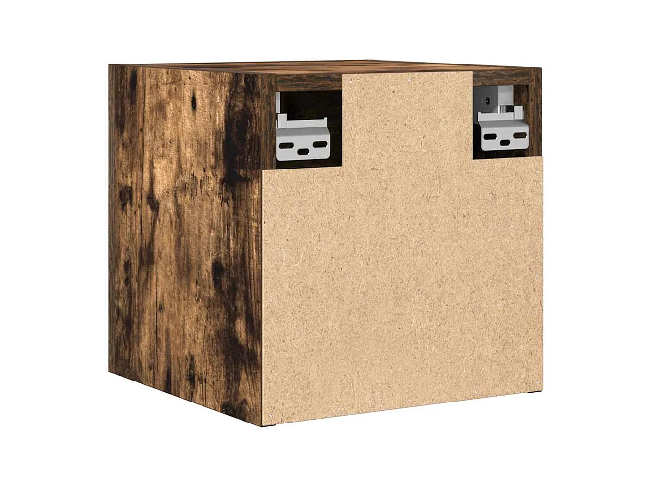 Mueble TV de pared estante multimedia para televisión buffet de televisión comedor salón dormitorio 4 piezas roble ahumado 30,5 x 30 x 30 cm marrón 02_0029078