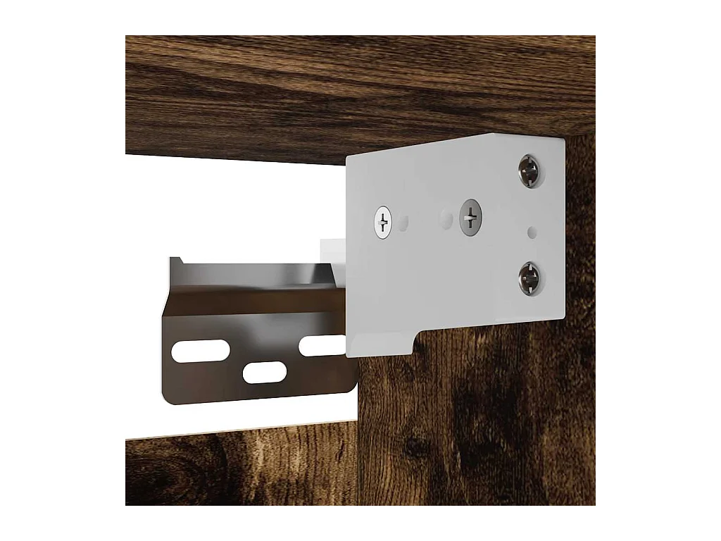 Mueble TV de pared estante multimedia para televisión buffet de televisión comedor salón dormitorio 4 piezas roble ahumado 30,5 x 30 x 30 cm marrón 02_0029078