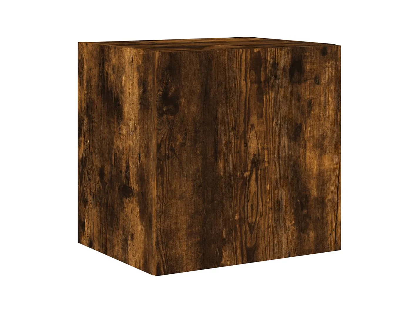 Mueble de TV de pared estante multimedia aparador de televisión TV comedor salón dormitorio y luces LED 2 piezas roble ahumado 40,5 x 35 x 40 cm marrón 02_0029141