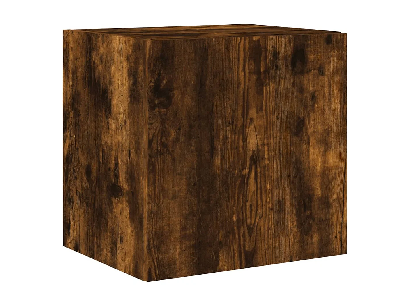 Mueble de TV de pared estante multimedia aparador de televisión TV comedor salón dormitorio y luces LED 2 piezas roble ahumado 40,5 x 35 x 40 cm marrón 02_0029141