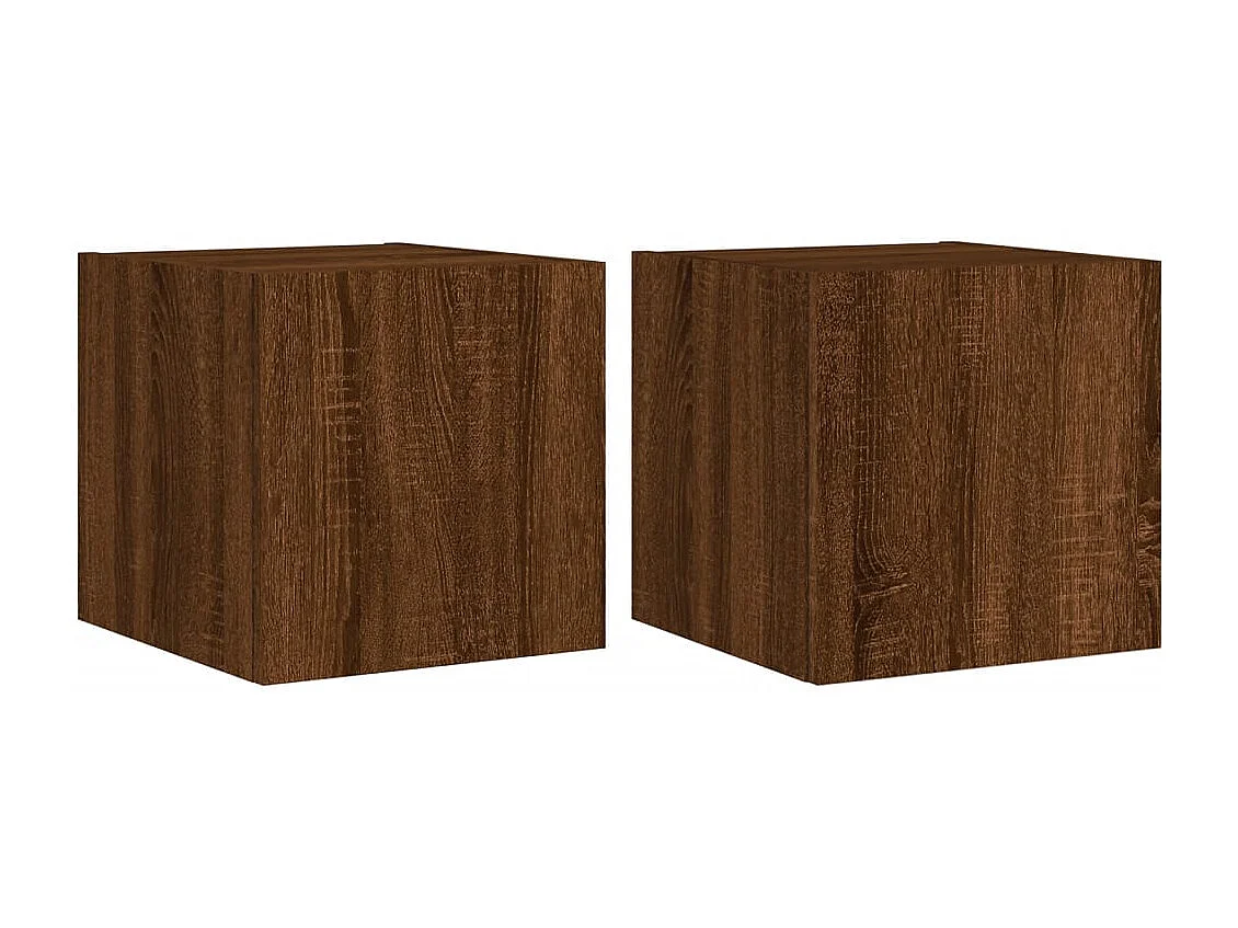 Meubles TV muraux multimédia marron 45442 x 35 x 30 cm 02_0029158