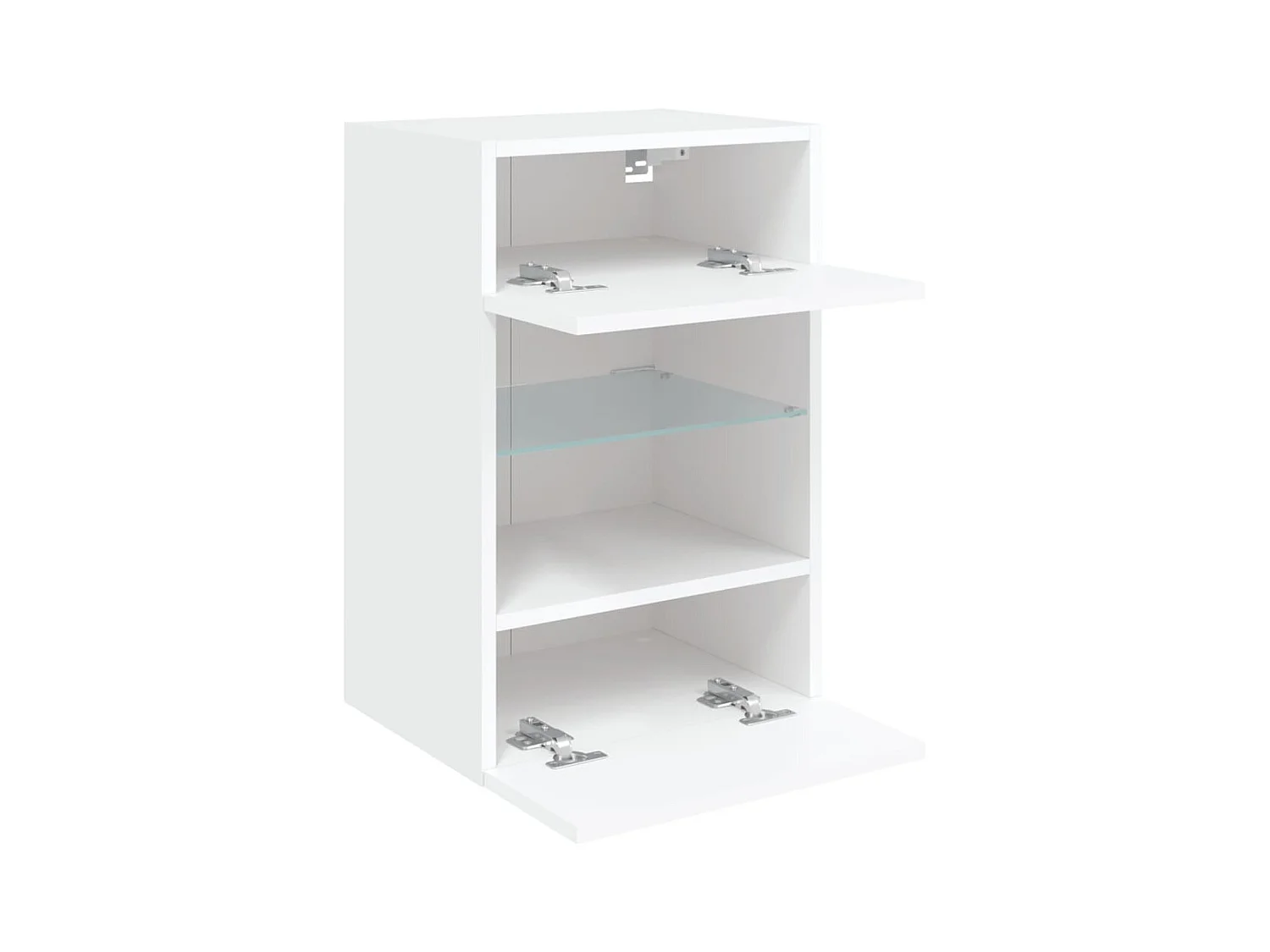 Mueble de TV de pared estante multimedia aparador de televisión TV comedor salón dormitorio con luces LED 2 piezas 40 x 30 x 60,5 cm blanco 02_0029101