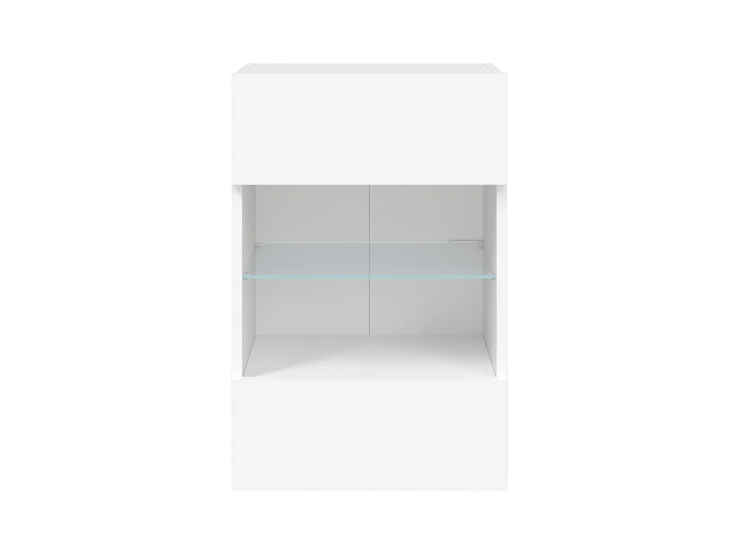 Mueble de TV de pared estante multimedia aparador de televisión TV comedor salón dormitorio con luces LED 2 piezas 40 x 30 x 60,5 cm blanco 02_0029101