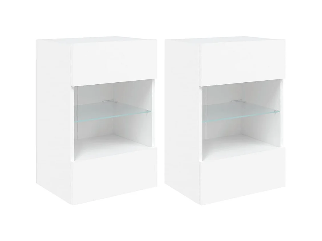 Meubles TV muraux multimédia blanc 40 x 30 x 60.5 cm 02_0029101