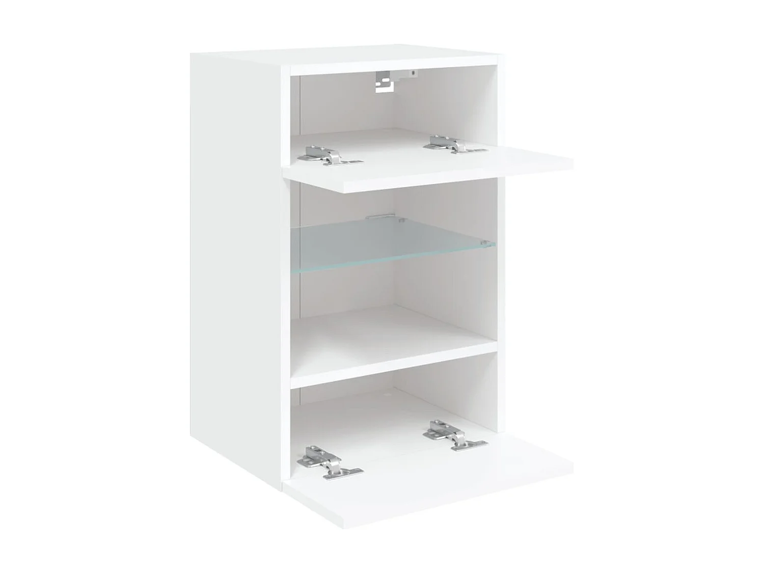 Mueble de TV de pared estante multimedia aparador de televisión TV comedor salón dormitorio con luces LED 2 piezas 40 x 30 x 60,5 cm blanco 02_0029101