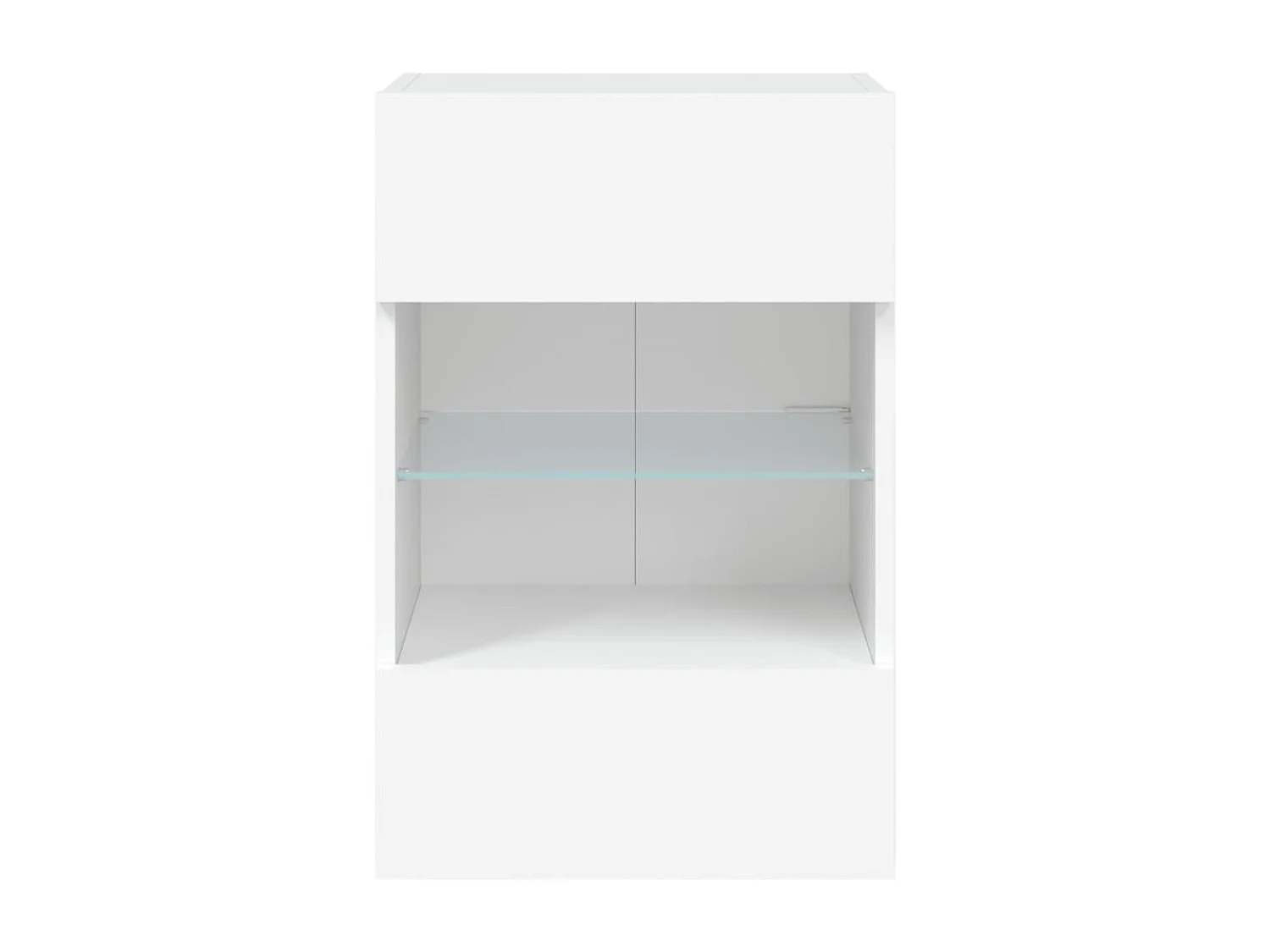 Mueble de TV de pared estante multimedia aparador de televisión TV comedor salón dormitorio con luces LED 2 piezas 40 x 30 x 60,5 cm blanco 02_0029101
