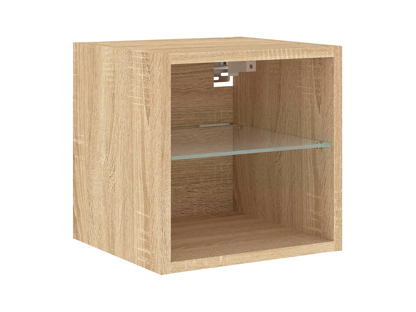 Mobile TV da parete scaffale multimediale credenza TV sala da pranzo soggiorno camera da letto luci LED 2 pezzi rovere Sonoma 30 x 28,5 x 30 cm marrone 02_0029170