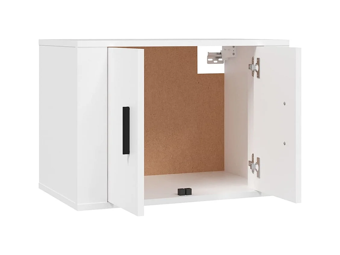 Mobile TV a parete scaffale per televisione multimediale televisione buffet sala da pranzo soggiorno camera da letto 2 pezzi 57 x 34,5 x 40 cm bianco 02_0028921