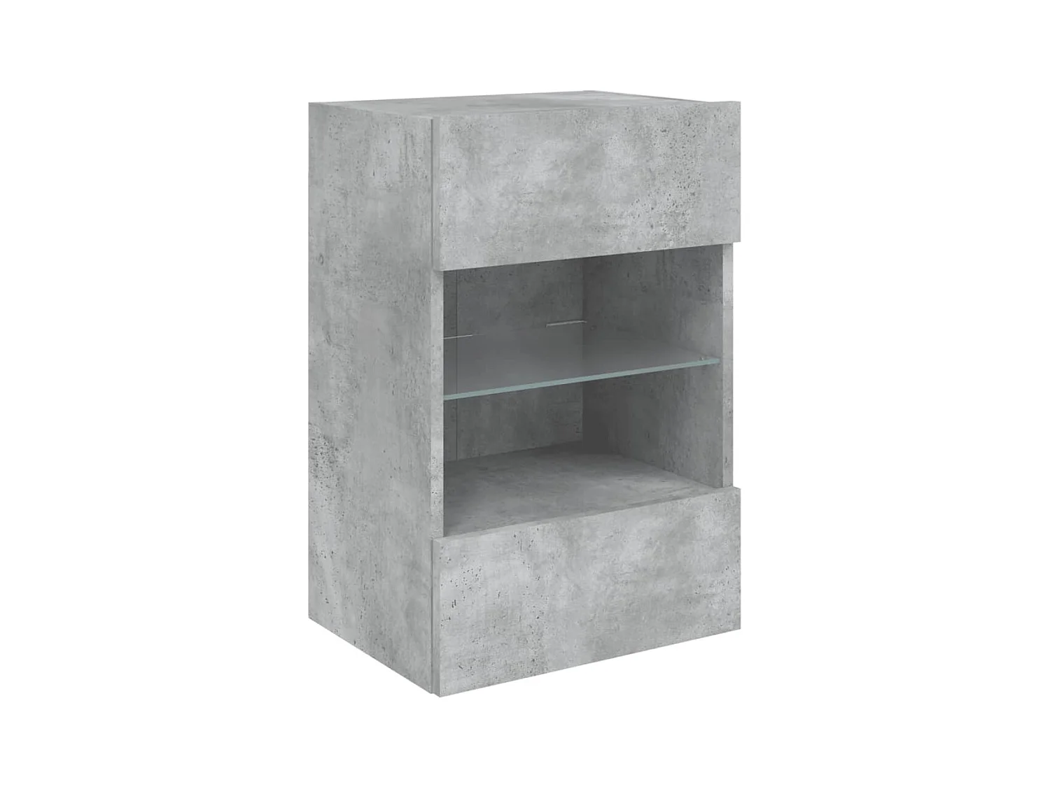 Mueble de TV de pared estante multimedia aparador de televisión TV comedor salón dormitorio y luces LED 2 piezas 40 x 30 x 60,5 cm gris 02_0029129