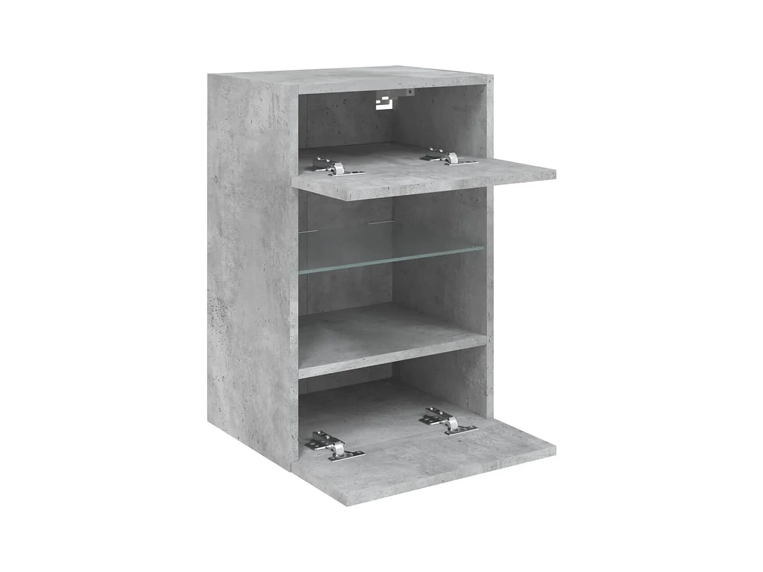 Mueble de TV de pared estante multimedia aparador de televisión TV comedor salón dormitorio y luces LED 2 piezas 40 x 30 x 60,5 cm gris 02_0029129