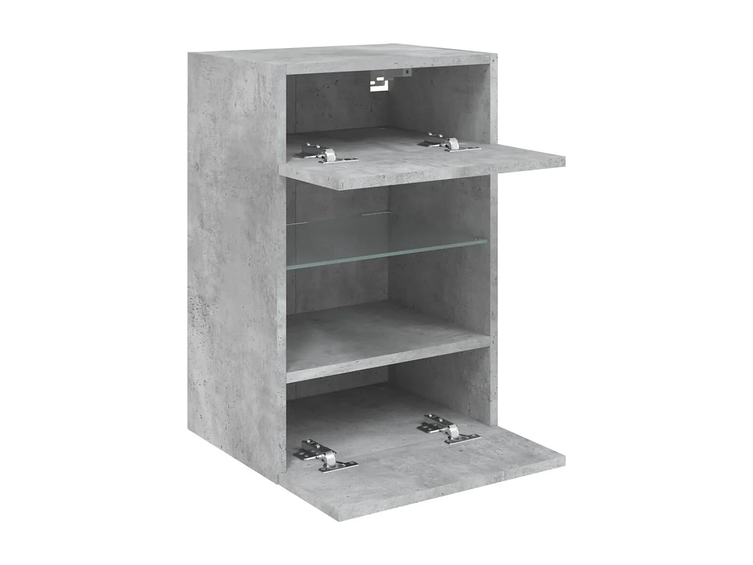 Mobile TV a parete scaffale multimediale credenza TV sala da pranzo soggiorno camera da letto e luci LED 2 pezzi 40 x 30 x 60,5 cm grigio 02_0029129