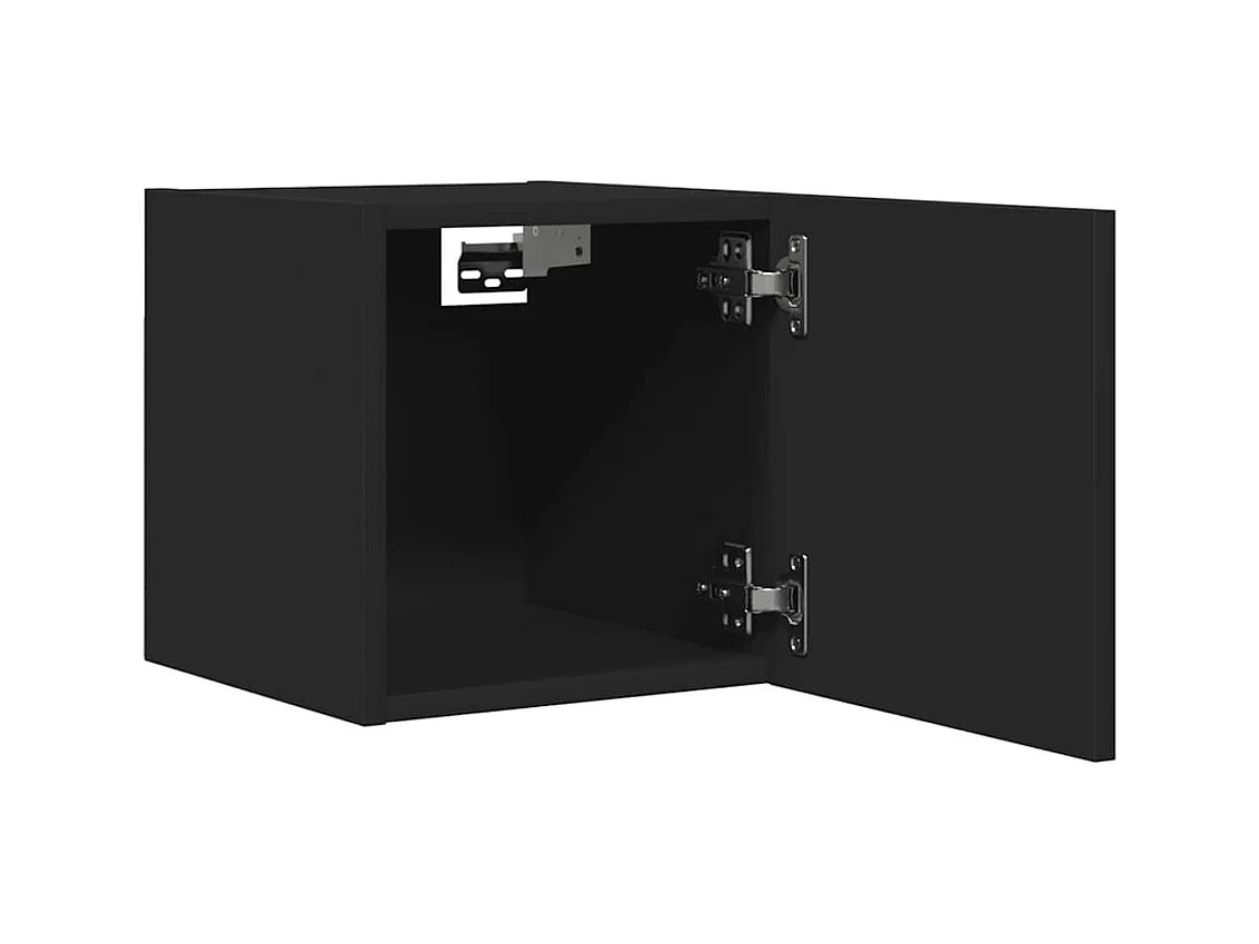 Meubles TV muraux multimédia noire 30.5 x 30 x 30 cm 02_0028905