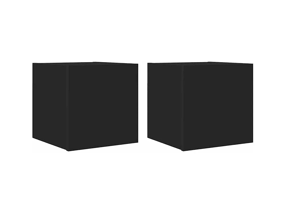 Mobile TV a parete scaffale per televisione multimediale televisione buffet sala da pranzo soggiorno camera da letto 2 pezzi 30,5 x 30 x 30 cm nero 02_0028905