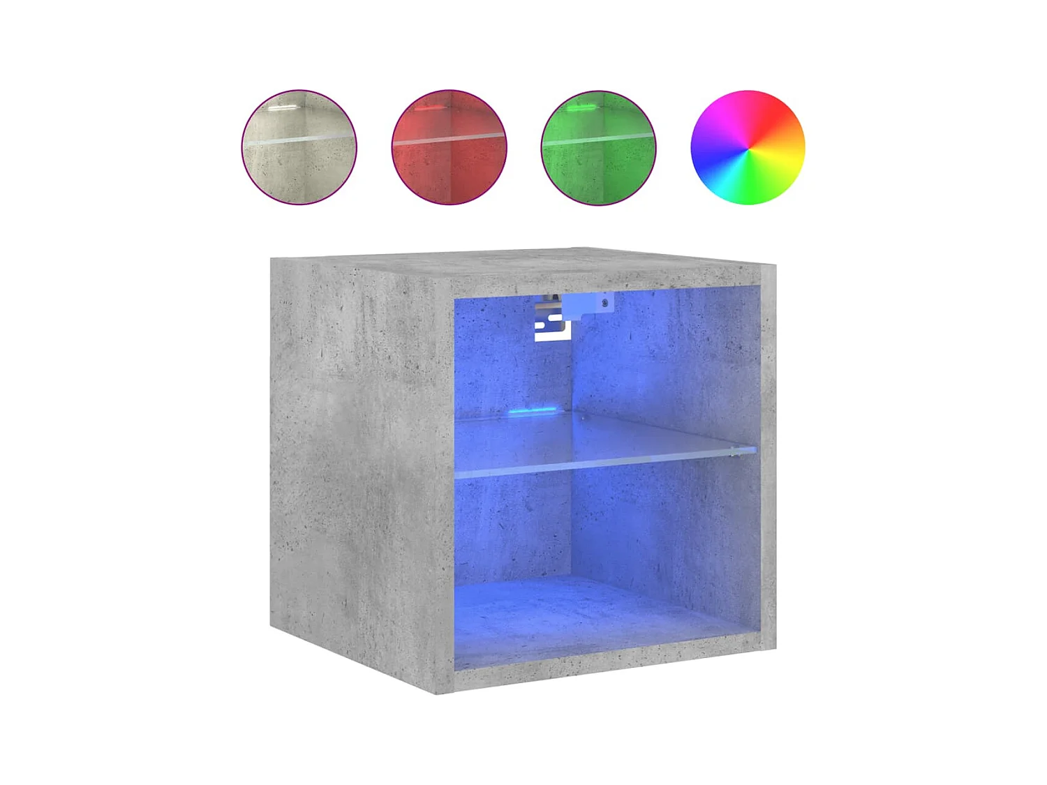 Meubles TV muraux multimédia grise 30 x 28.5 x 30 cm 02_0029125