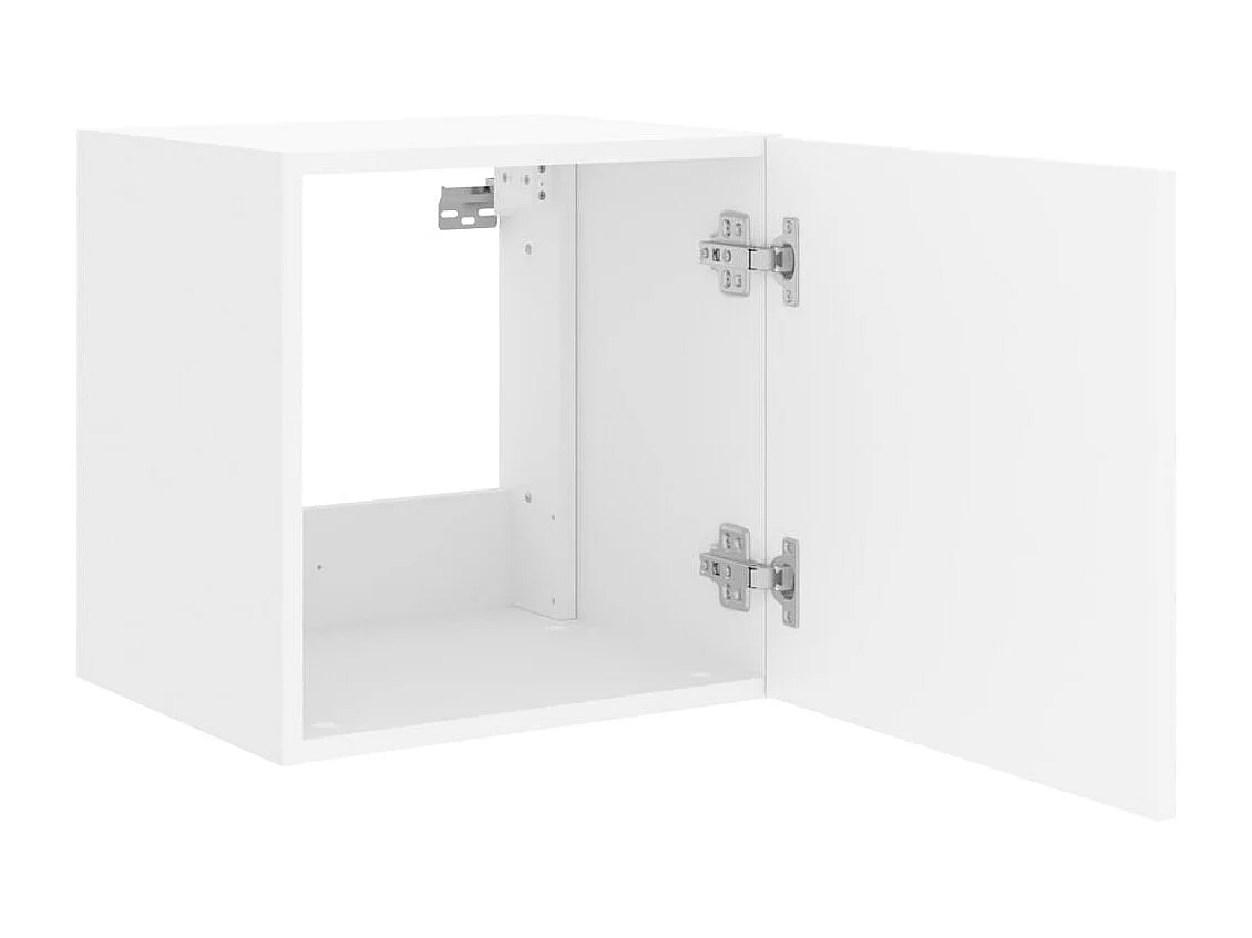 Mobile TV a parete scaffale multimediale credenza TV sala da pranzo soggiorno camera da letto con luci a LED 2 pezzi 40,5 x 35 x 40 cm bianco 02_0029103