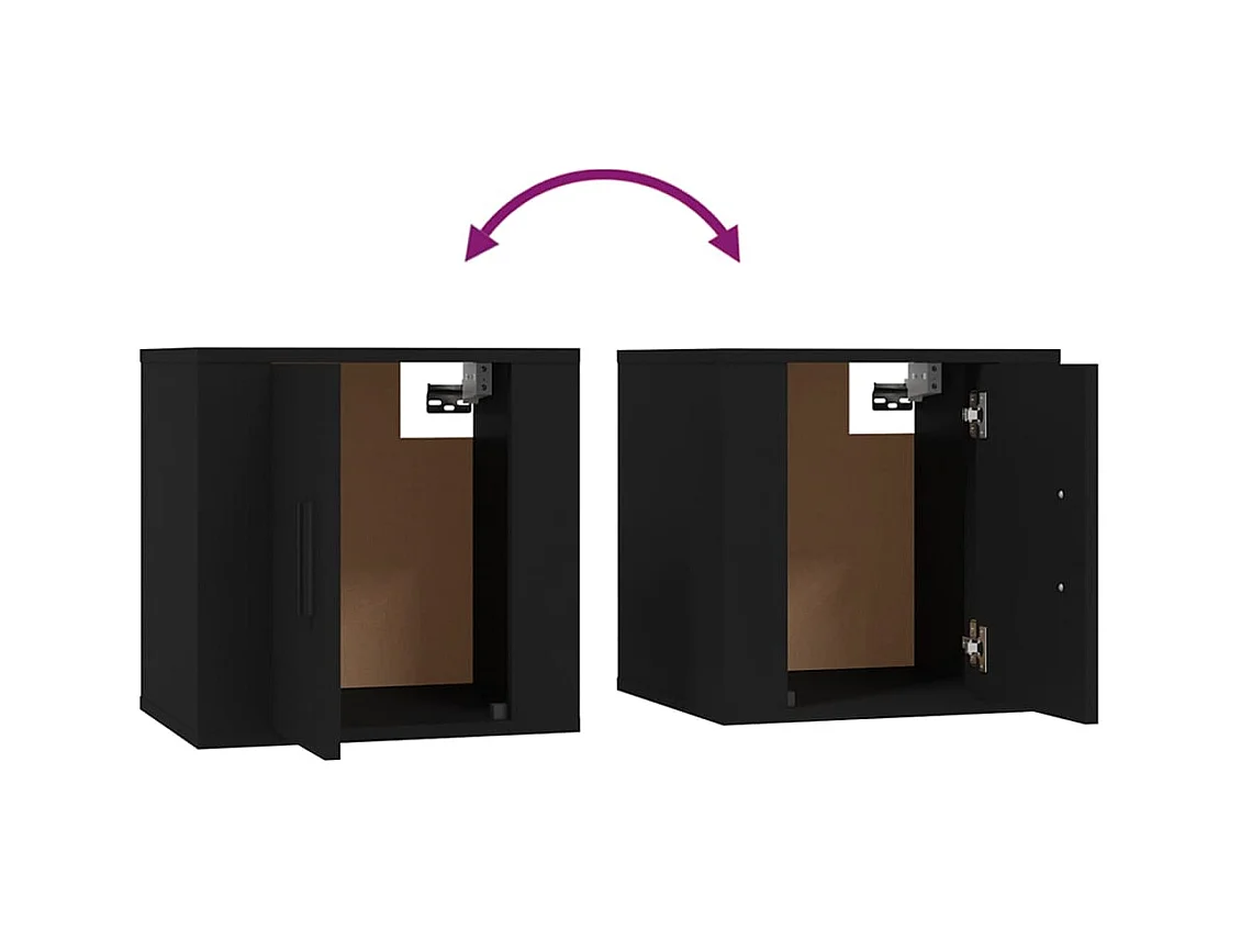 Meubles TV muraux multimédia noire 40 x 34.5 x 40 cm 02_0028911