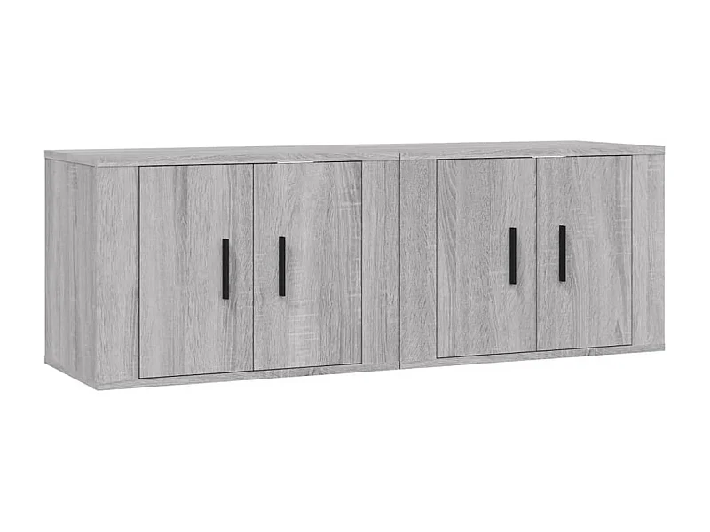 Mueble TV de pared estante para televisión multimedia buffet de televisión comedor salón dormitorio 2 piezas sonoma 57 x 34,5 x 40 cm gris 02_0029015