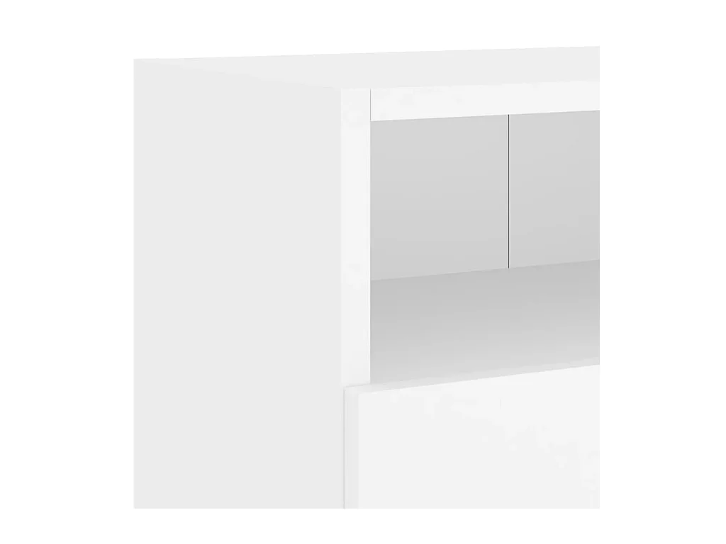 Meubles TV muraux multimédia bois blanc 100 x 30 x 30 cm 02_0028897