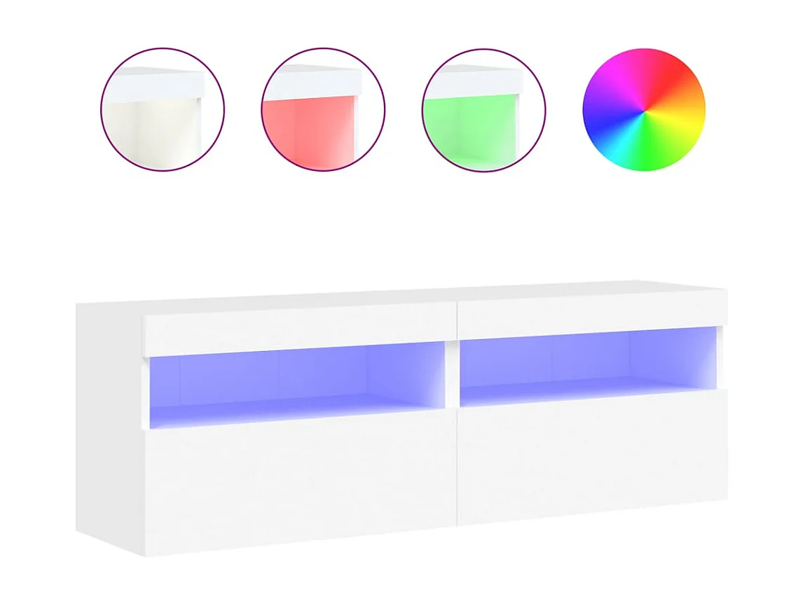 Meubles TV muraux multimédia blanc 60 x 30 x 40 cm 02_0029109