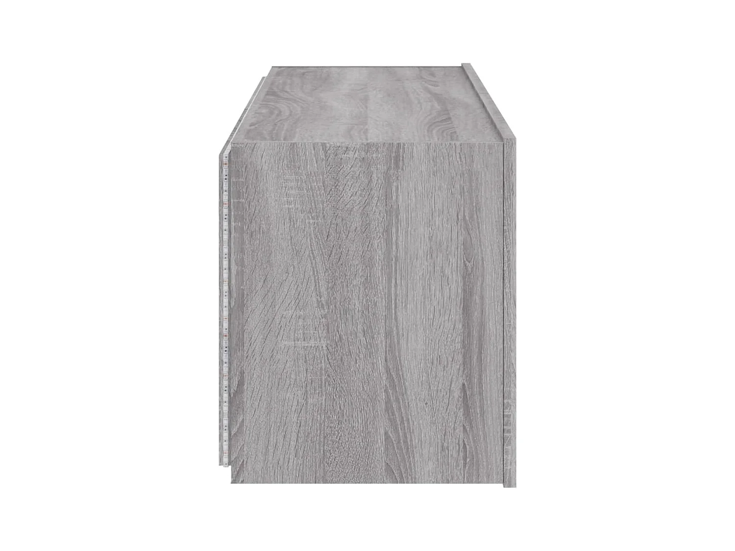 Mueble TV de pared estantería multimedia aparador TV TV comedor salón dormitorio y luces LED 2 piezas sonoma 60 x 35 x 41 cm gris 02_0029154