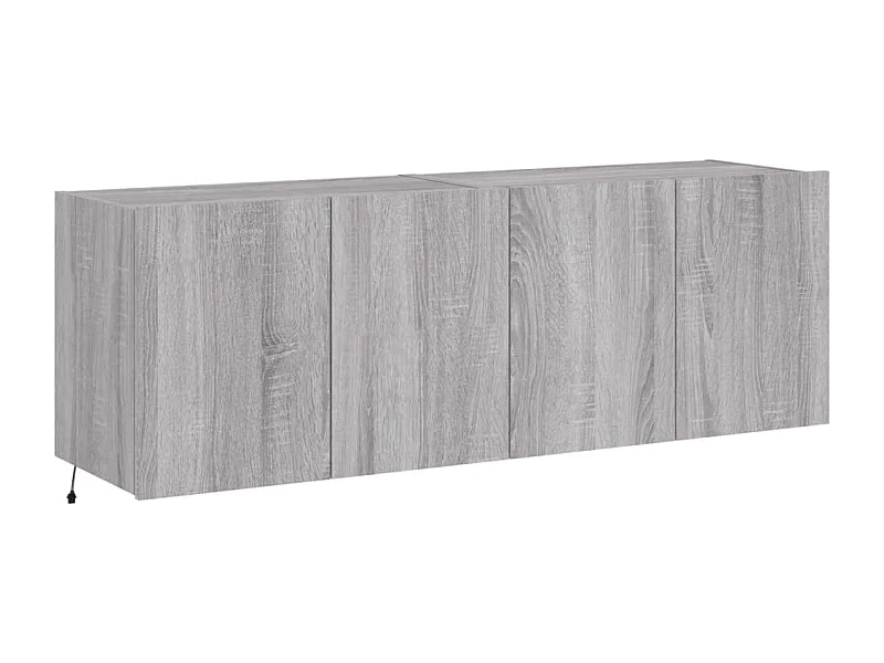 Mobile TV a parete scaffale multimediale credenza TV sala da pranzo soggiorno camera da letto e luci a LED 2 pezzi sonoma 60 x 35 x 41 cm grigio 02_0029154