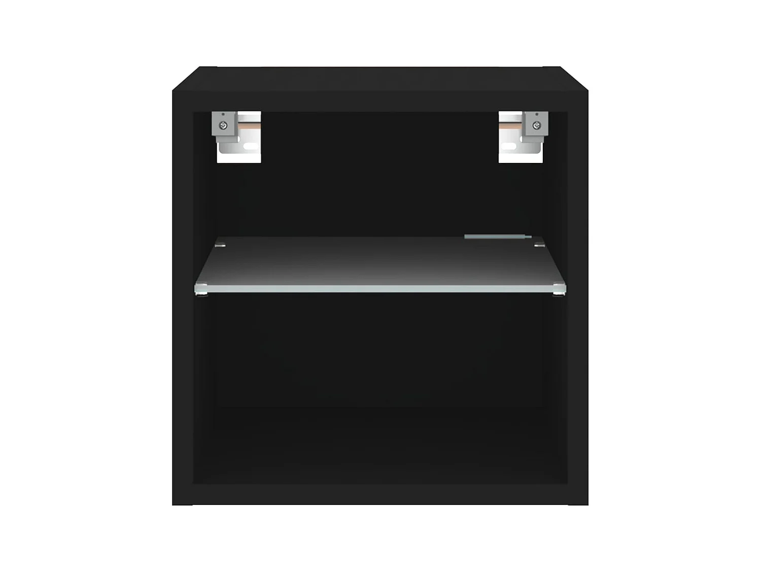 Mobile TV a parete scaffale multimediale credenza TV sala da pranzo soggiorno camera da letto con luci a LED 2 pezzi 30 x 28,5 x 30 cm nero 02_0029094