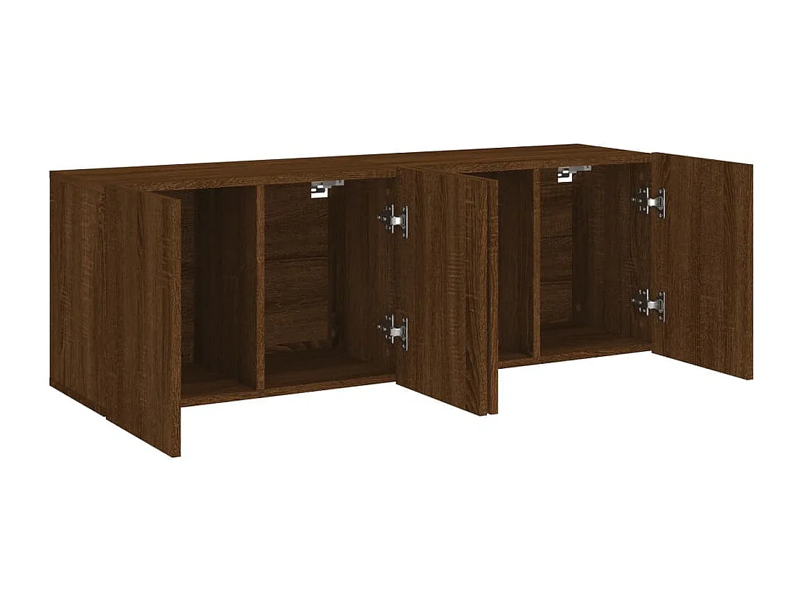 Móveis de parede para TV prateleira de televisão multimídia televisão buffet sala de jantar sala de estar quarto 2 peças carvalho 60 x 30 x 41 cm marrom 02_0028973